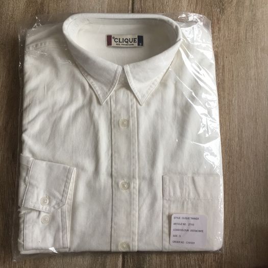 mens shirt ivory white 100% cotton