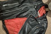 Vintage classic retro motorbike leather jacket