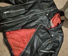 Vintage classic retro motorbike leather jacket