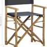 2 pcs Folding Director's Chairs Outdoor Furniture Outdoor Seating Garden Patio Furniture Folding Chairs Dark Grey Bamboo and Fabric Image 9