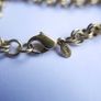 Vintage Gold Plated Monet Double Link Cable Charm Bracelet Length 7,5" Image 3