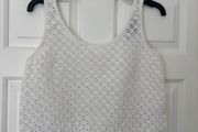 Topshop white crochet top size 8