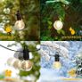 37FT Led Outdoor Garden String Lights, Waterproof Safety Voltage Festoon Lights with 15 pcs Shatterproof LED Globe Bulb Lights for Christmas Wedding Party Backyard Patio Cafe (FREE SHIPPING) Image 5