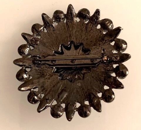 Vintage Black Brooch 1980s