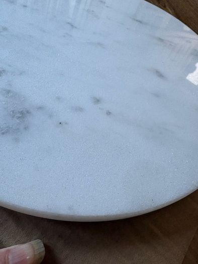 New 30cm diameter solid marble cake plate or chopping board