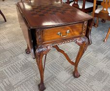 William IV mahogany chest top drop leaf table