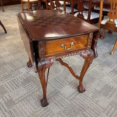 William IV mahogany chest top drop leaf table