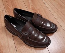 Geox Dark Brown Chocolate Respira Leather Buckle Loafers Mocassins 6UK/39EU