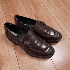 Geox Dark Brown Chocolate Respira Leather Buckle Loafers Mocassins 6UK/39EU