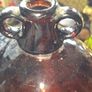 Vintage Large Amber Glass Demijohn Bottle Double Loop Jug Postage Available or Collection, Image 3
