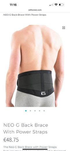 Neo G Back Brace with Power Straps