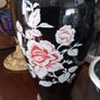 Vintage Large Painted Glass Vase Image 3