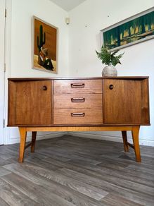 Vintage Retro Mid Century Teak Compact Sideboard