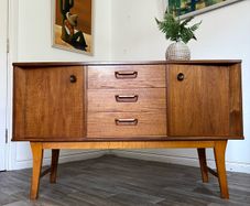 Vintage Retro Mid Century Teak Compact Sideboard