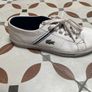Lacoste kids white leather look shoes size 3 35.5 Image 6