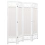 4-Panel Room Divider Cream 140x165 cm Fabric Image 2