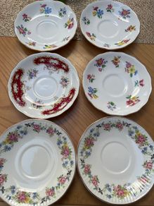 6 China Saucers