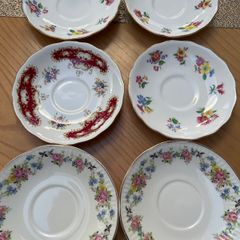 6 China Saucers