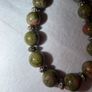 Unakite Crystal Jewellery Set Necklace, Bracelet & Earrings Image 3