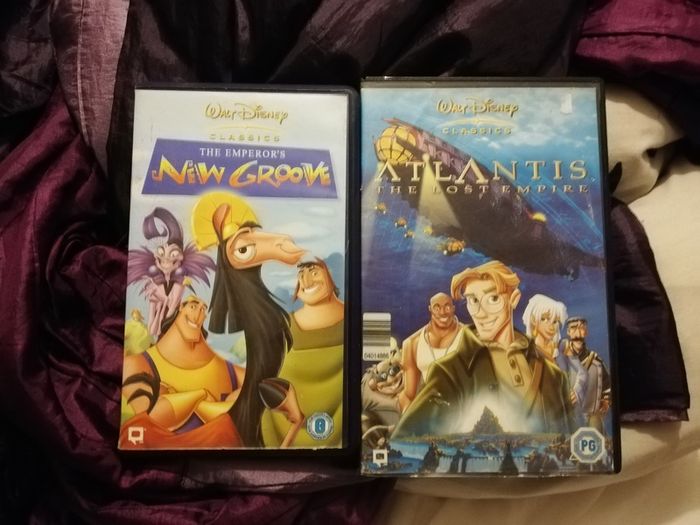 Disney Atlantis & Emporers New Groove VHS