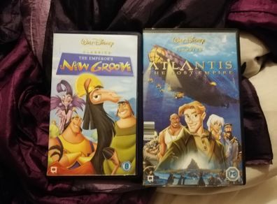 Disney Atlantis & Emporers New Groove VHS