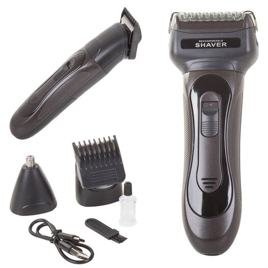 New 3 in 1 Electric Blade Nose Hair Trimmer Men Rechargeable Beard Shaver #1476
