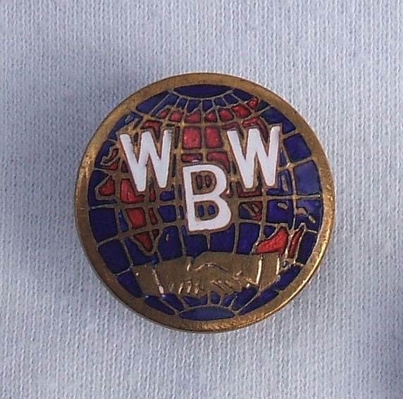Wide World Brotherhood (WWB) membership enamel badge (c.1950)