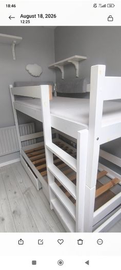 Kids Bunk Bed 80 x 180cm (timber)
