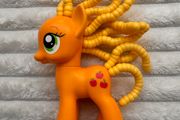 My Little Pony Explore Equestria Cutie Twisty-Do AppleJack Hair Play MLP approx. 14 cm. Used Please see photos