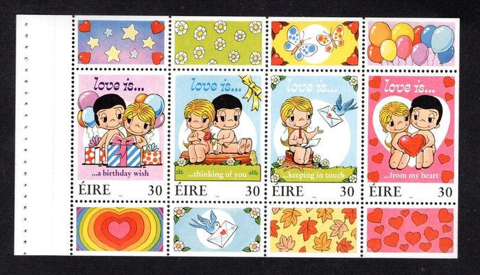 1998 Ireland IRP2.40 Greetings Commemorative Stamps Booklet Pane Mint Never Hinged Mint Never Hinged (MNH). Hibernian HP106