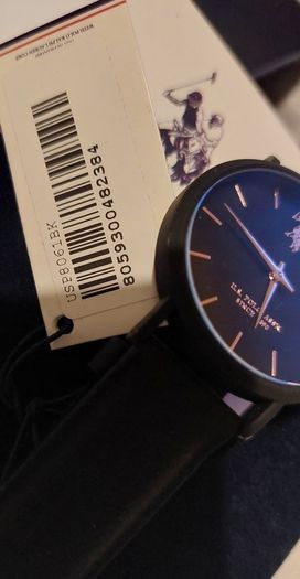 U.S. Polo Assn black quartz watch Its the epitome of understated