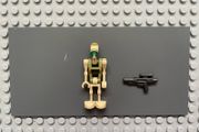 lego Star Wars sw0996 Battle Droid minifigure- Tan, Olive Green Torso, Printed Head (Kashyyyk / AAT Driver Battle Droid)
