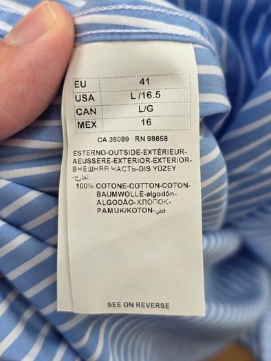 Paul & Shark Vertical Stripe Shirt Mens Large 41