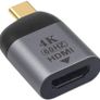 USB-C Thunderbolt 3 (Male) to HDMI (Female) 4K@60Hz Gold-Plated/Aluminum-Alloy Adapter (Brand New/Warranty) Image 3