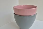 Pair of Large Deep Ceramic Salad or Noodle Bowls