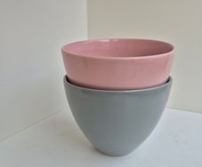 Pair of Large Deep Ceramic Salad or Noodle Bowls