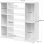_shoe rack, shoe organizer with adjustable shelf levels, hallway shelf, shoe storage, easy-care melamine coating, 92 x 30 x 88.5 cm, white Image 3