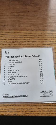 U2 Promo Cds