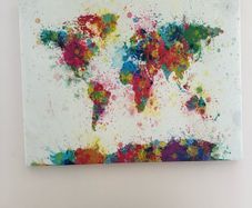 World Map on Canvas
