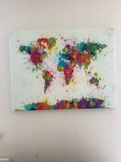 World Map on Canvas
