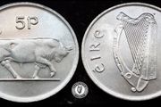 [#437] - Ireland 1978 | Irish 5p | Five Pence | Bull | KM.22 | UNC