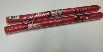 2 Large Red Christmas Candles