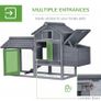 Small Chicken Coop with Run Hen House Poultry Nesting Box Grey 150.5 x 54 x 87cm Image 5