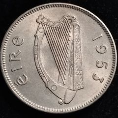 Ireland - 1953 - 6 Pence - Wolfhound - AU - KM.13a - [2770]