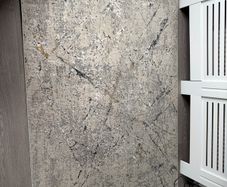Modern silver abstract rug