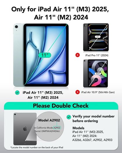 Brand New ESR 2 Pack Paper-Feel Screen Protectors for iPad Air 11 inch M3/M2 (7th/6th Gen, 2025/2024),