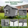Outdoor Cat House Weatherproof with Aluminum Film Insulation, Large Feral Cat Shelter for Winter, Collapsible with Door, Easy to Assemble (Dark Grey) Image 3