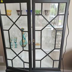 tall slim glass cabinet