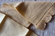 Two Vintage Yellow Traycloths/Mats