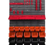 41pcs Wall Mounted Storage Bin Organiser Set With Holders + Hooks